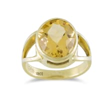18k yellow gold and citrine ring