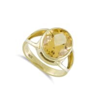 18k yellow gold and citrine ring