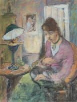 Alexander Rose-Innes; Seated Woman with Cat