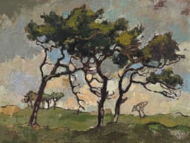 Gregoire Boonzaier; Three Windswept Firs, Cape