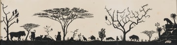 Unknown Artist; The Hippo Hunt; The Camp; The Bushveld; The Poacher; The Kill, five