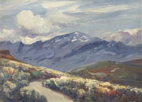 Hugo Naudé; Mountain Landscape, Worcester