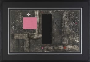 Antoni Tapies; Rectangles in Pink and Black