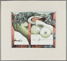 Armando Baldinelli; Abstract Figure in an Interior