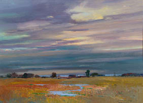 Errol Boyley; Landscape with Purple Sky