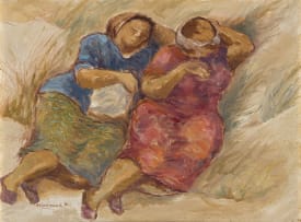 Amos Langdown; Two Resting Women