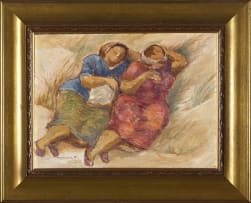 Amos Langdown; Two Resting Women