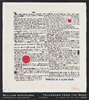 William Kentridge; Telegrams From The Nose, three