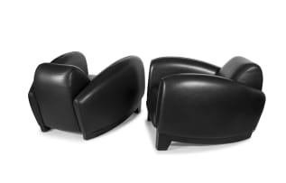 A pair of Franz Romero 'DS-57 Bugatti' armchairs, designed 1980s for De Sede, Switzerland