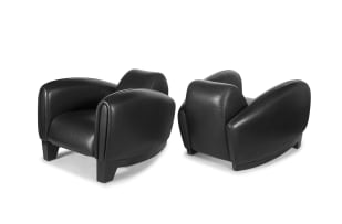 A pair of Franz Romero 'DS-57 Bugatti' armchairs, designed 1980s for De Sede, Switzerland