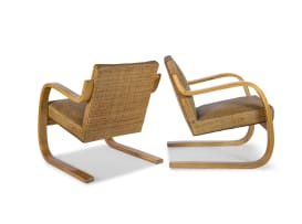A pair of Alvar Aalto 'Model 34/402' cantilevered armchairs, for O.Y. Huonekalu-ja Rakennustyotehdas A.B 1930s, Finland