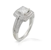 18k white gold princess-cut diamond ring, Deonne Le Roux