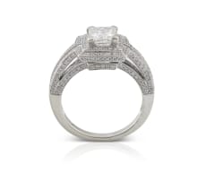 18k white gold princess-cut diamond ring, Deonne Le Roux