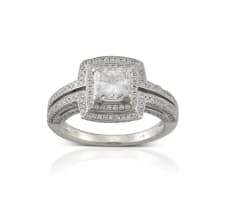 18k white gold princess-cut diamond ring, Deonne Le Roux