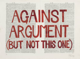 William Kentridge; Against Argument (But Not This One), Rubrics Series