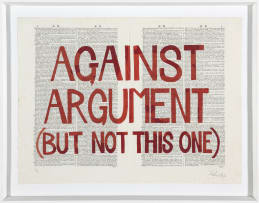 William Kentridge; Against Argument (But Not This One), Rubrics Series