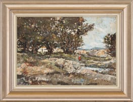 Don (Donald James) Madge; Figure in a Landscape with Trees Beyond