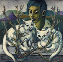 Johannes Meintjes; Boy with White Cats