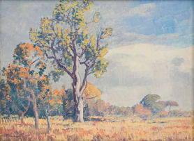 Jacob Hendrik Pierneef; Autumn Bushveld Landscape