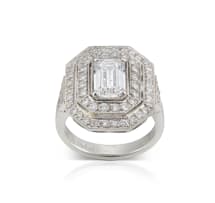Platinum and diamond tiered ring