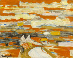 Julian Trevelyan; Sienese Landscape-Variation II, Orange