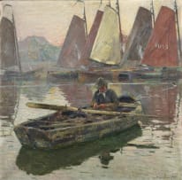 Maurice Sijs; Fishermen in a Boat, Volendam
