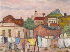 Kenneth Baker; District Six with Lion’s Head and Mosque in the Distance