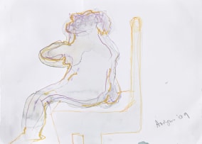 Robert Hodgins; Figure on a Chair