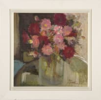 Pieter van der Westhuizen; Spring Flowers in a Glass Vase