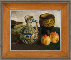 Gregoire Boonzaier; Still Life with Jug and Pomegranates