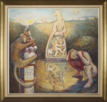 Hardy Botha; Totem with Monkey, Giraffe and Figure