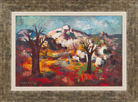 George Enslin; Trees in Mountainous Landscape