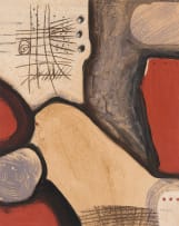 Trevor Coleman; Abstract with Red and Brown