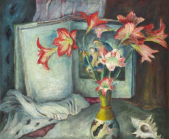 Alexis Preller; Still Life with Lilies and Shell