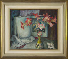 Alexis Preller; Still Life with Lilies and Shell