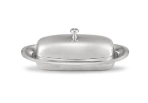 A Christofle silver-plate butter dish and cover, mid 20th century