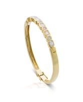 18k yellow gold diamond bangle