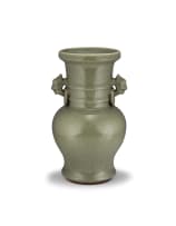 A Chinese celadon vase, Ming dynasty