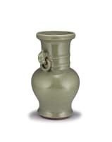 A Chinese celadon vase, Ming dynasty