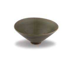 A Chinese ‘Yaozhou’ celadon conical bowl, Song Dynasty