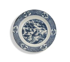 A Chinese blue and white 'Kraak' dish, Ming Dynasty, late 16th/early 17th century