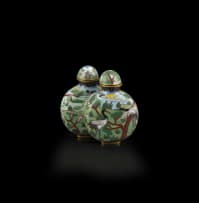 A Chinese cloisonné double snuff bottle, Qing Dynasty, 19th century