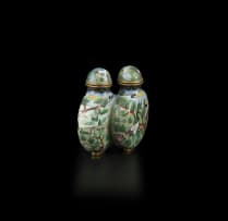 A Chinese cloisonné double snuff bottle, Qing Dynasty, 19th century