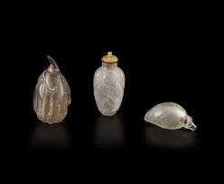 A Chinese smoky quartz snuff bottle, Qing Dynasty, late 19th/early 20th century