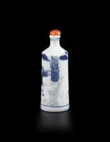 A Chinese blue and white snuff bottle, Qing Dynasty, 19th century