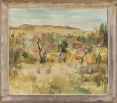 Clement Serneels; Landscape with Blossoming Trees