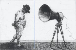 William Kentridge; Man with Megaphone