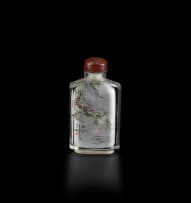 A Chinese inside-painted glass snuff bottle, Qing Dynasty, late 19th century