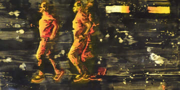 Louis Kok; Confined Movement, triptych