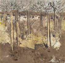 Gordon Vorster; Landscape with Trees and a Distant Herd of Wildebeest
